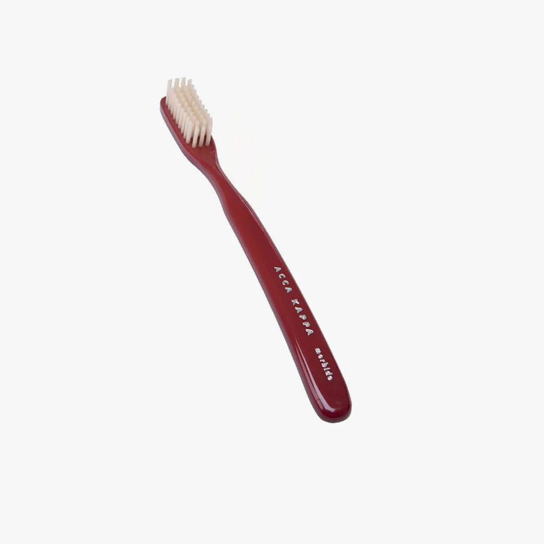 Imagen del producto cepillo de dientes vintage color vino de cerdas medias de Acca Kappa AK-21-J-580